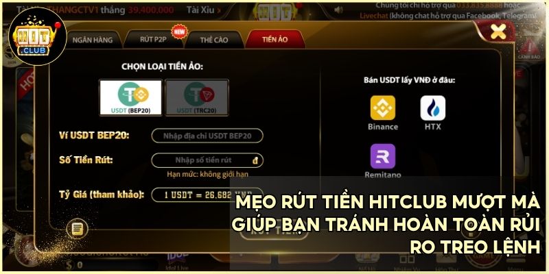 Áp dụng bí kíp rút tiền hitclub siêu tốc để tiền về túi trong tích tắc