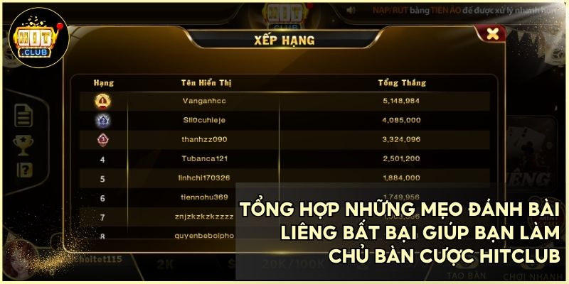 Vận dụng tuyệt kỹ tố láo và tâm lý chiến để thắng lớn tại sảnh Liêng